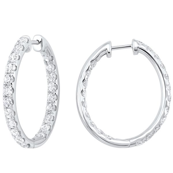 Lab Grown Inside/Outside Diamond Hoops, 0.50ctw SVS Fine Jewelry Oceanside, NY