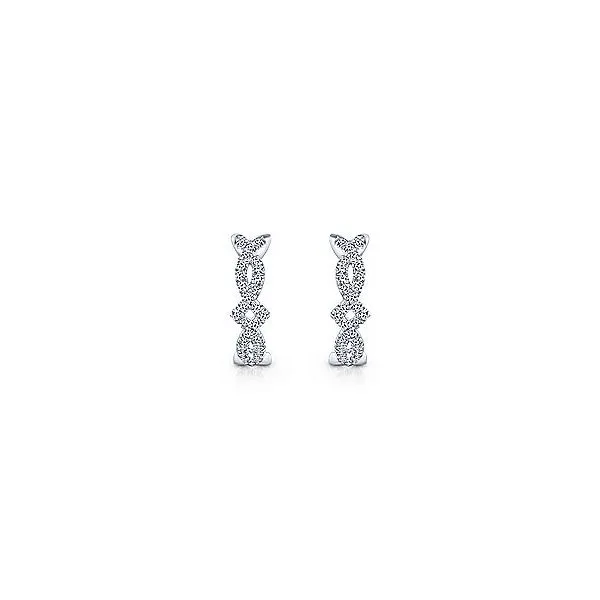 Gabriel & Co. Kaslique 14K White Gold Fashion Earrings Image 2 SVS Fine Jewelry Oceanside, NY