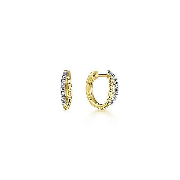 Gabriel & Co. Bujukan 14K Yellow Gold Huggie Earrings SVS Fine Jewelry Oceanside, NY