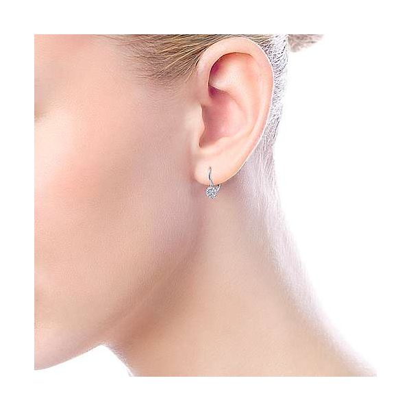 Gabriel & Co. Lusso 14K White Gold Diamond Earrings Image 2 SVS Fine Jewelry Oceanside, NY