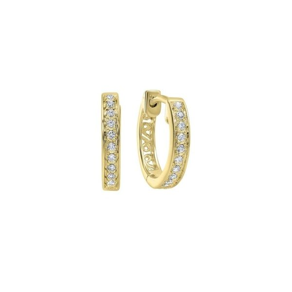 Diamond Slim Hoop Earrings SVS Fine Jewelry Oceanside, NY