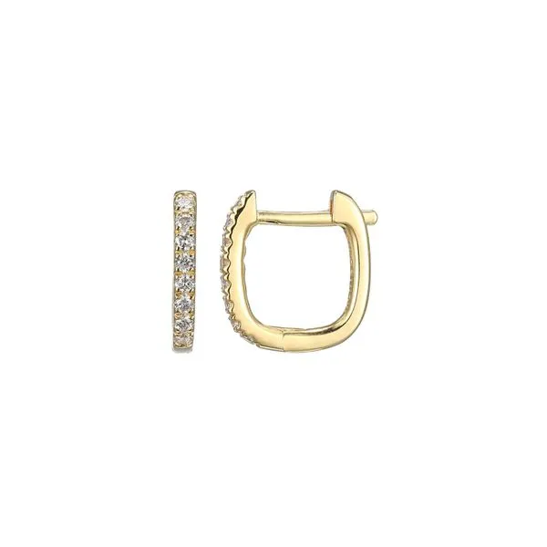 Yellow Gold Plated Sterling Silver Huggies SVS Fine Jewelry Oceanside, NY