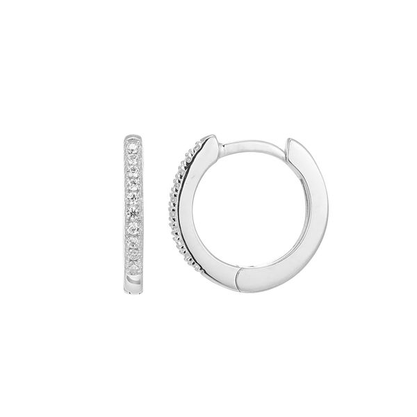 Lab Grown Diamond Huggies, .10ctw Image 2 SVS Fine Jewelry Oceanside, NY