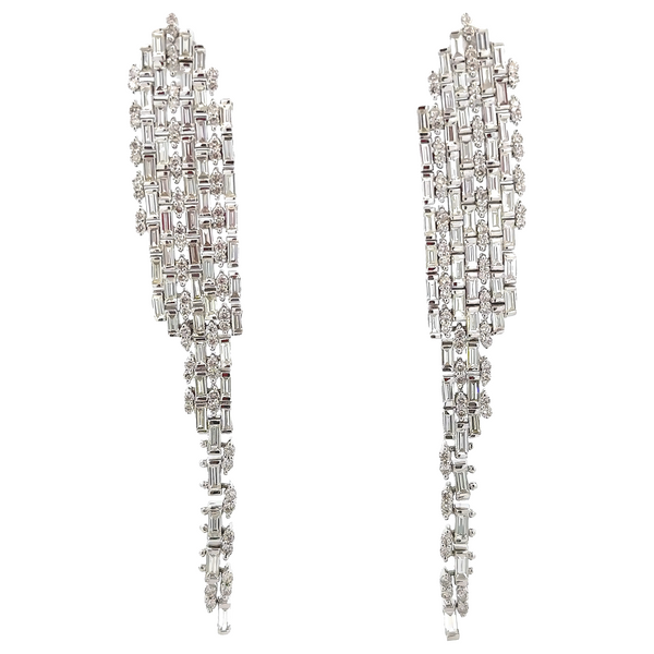 White Gold Diamond Earrings, 6.293Cttw SVS Fine Jewelry Oceanside, NY