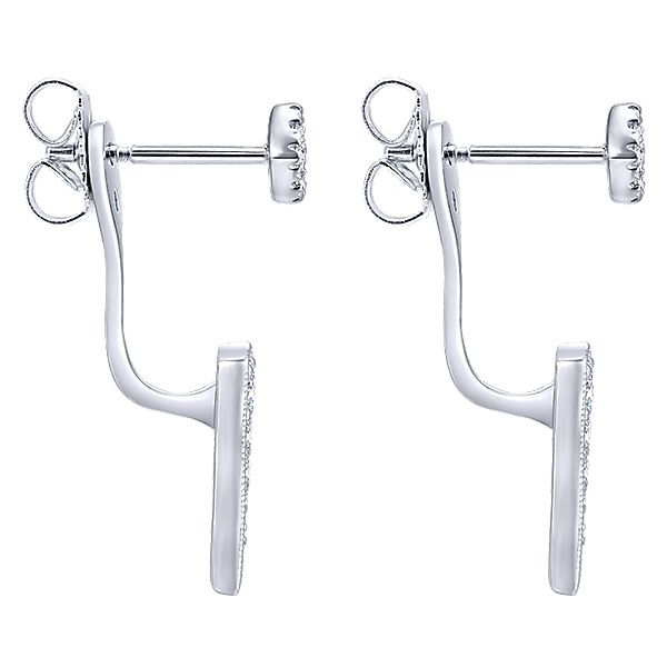 Gabriel & Co. Kaslique Collection White Gold Diamond Earrings Image 4 SVS Fine Jewelry Oceanside, NY