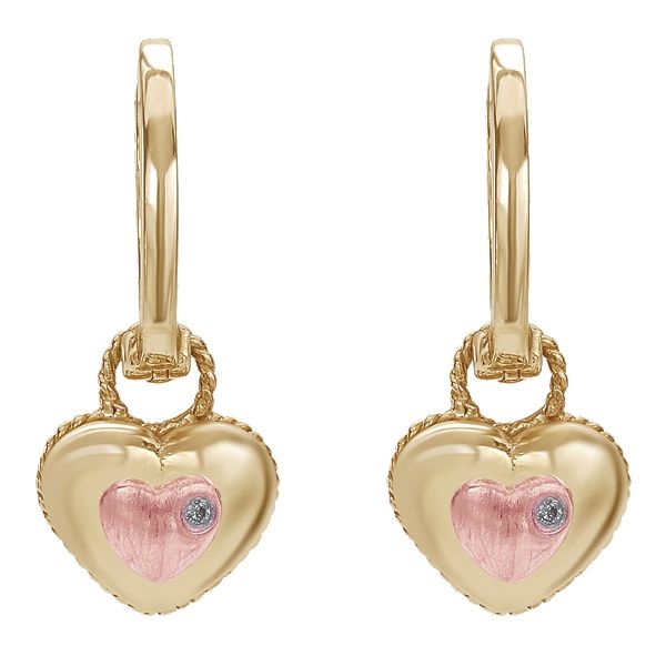 Gabriel & Co. Secret Garden Collection Yellow & Rose Gold Diamond Earrings SVS Fine Jewelry Oceanside, NY