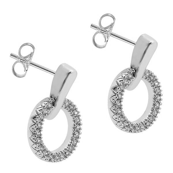 Gabriel & Co. Contemporary Collection White Gold Diamond Earrings Image 2 SVS Fine Jewelry Oceanside, NY