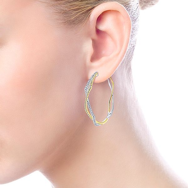 Gabriel & Co. Kaslique Hoop Earrings Image 4 SVS Fine Jewelry Oceanside, NY