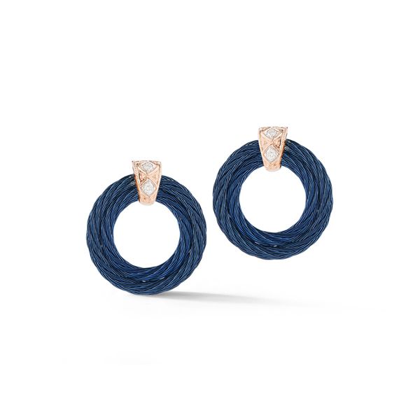ALOR Blueberry Cable & Diamond Earrings SVS Fine Jewelry Oceanside, NY