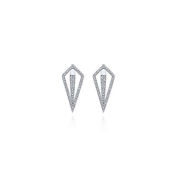 Gabriel & Co. Kaslique 14K white gold Earrings SVS Fine Jewelry Oceanside, NY