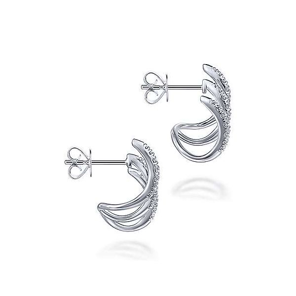Gabriel & Co. Kaslique White Gold & Diamond Earrings Image 3 SVS Fine Jewelry Oceanside, NY