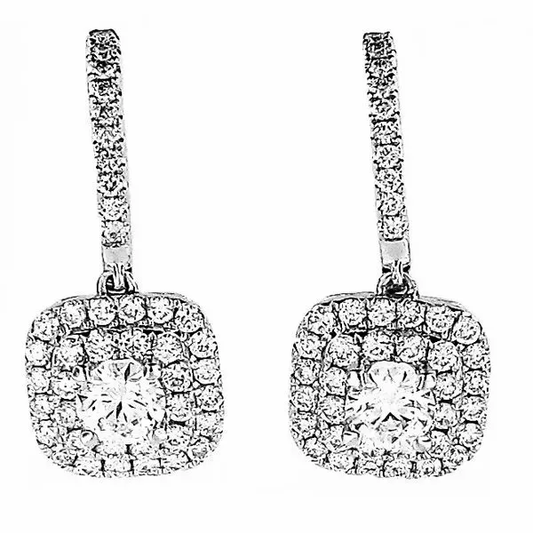 Forevermark Diamond Double Row Drop Earrings SVS Fine Jewelry Oceanside, NY