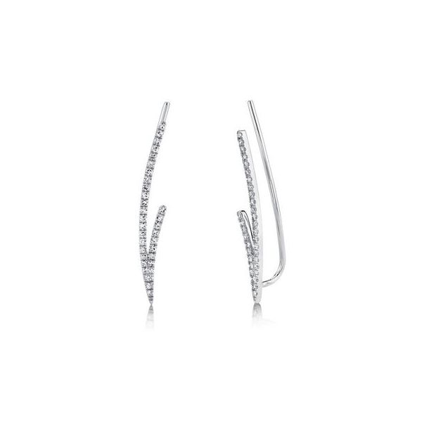 Shy Creation 14K White Gold and Diamond Ear Crawlers SVS Fine Jewelry Oceanside, NY