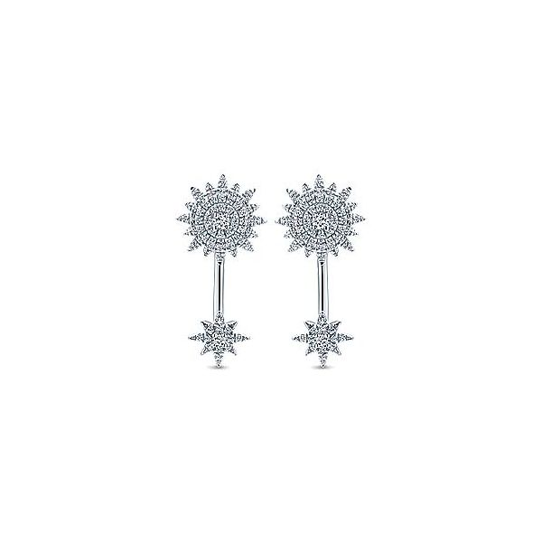 Gabriel & Co. Kaslique 14K White Gold Diamond Earrings SVS Fine Jewelry Oceanside, NY