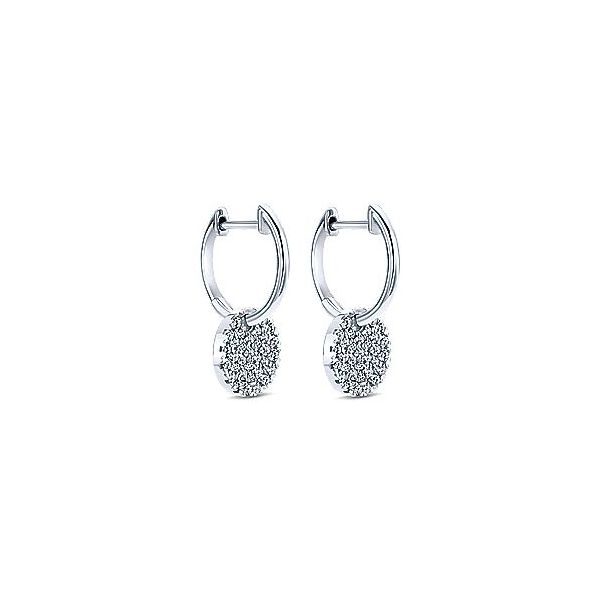 Gabriel & Co. Lusso 14K White Gold Drop Earrings Image 2 SVS Fine Jewelry Oceanside, NY