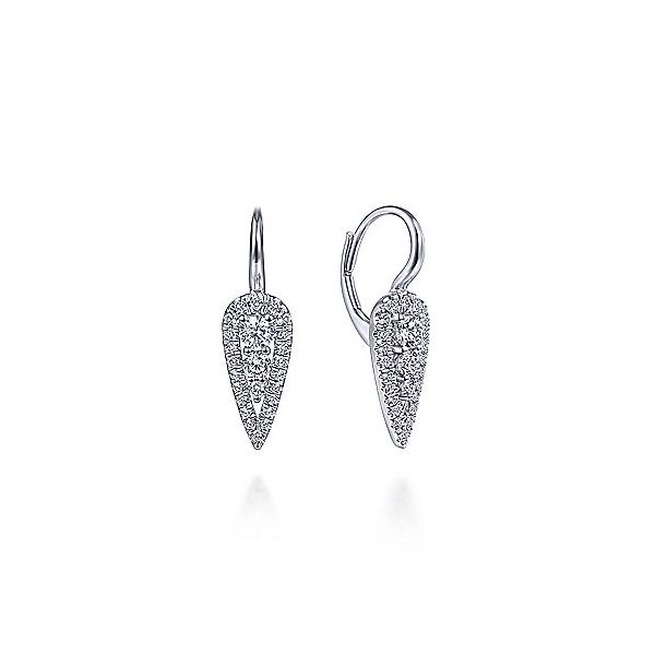 Gabriel & Co. Lusso 14K White Gold Diamond Earrings SVS Fine Jewelry Oceanside, NY