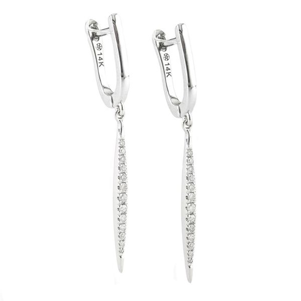 14K White Gold Diamond Earrings, 0.20Cttw SVS Fine Jewelry Oceanside, NY