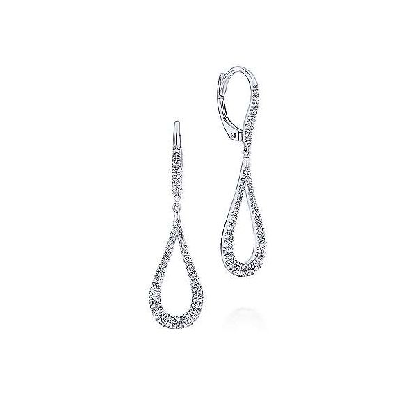 Gabriel & Co. Lusso 14K White Gold Diamond Earrings SVS Fine Jewelry Oceanside, NY