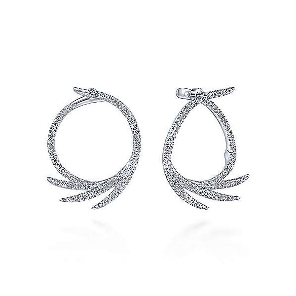 Gabriel & Co. Kaslique 14K White Gold Diamond Earrings SVS Fine Jewelry Oceanside, NY