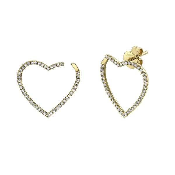 Shy Creation Diamond Heart Earrings SVS Fine Jewelry Oceanside, NY