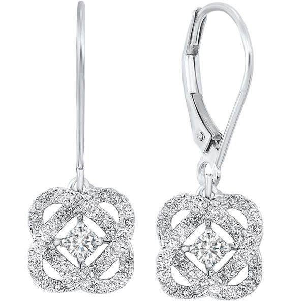 Love's Crossing Diamond  Dangle Earrings SVS Fine Jewelry Oceanside, NY