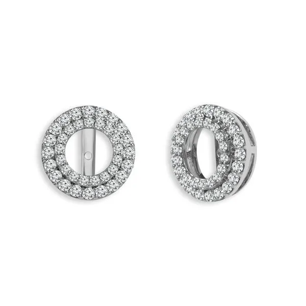 Double Halo Diamond Earring Jackets, .50ctw Image 2 SVS Fine Jewelry Oceanside, NY