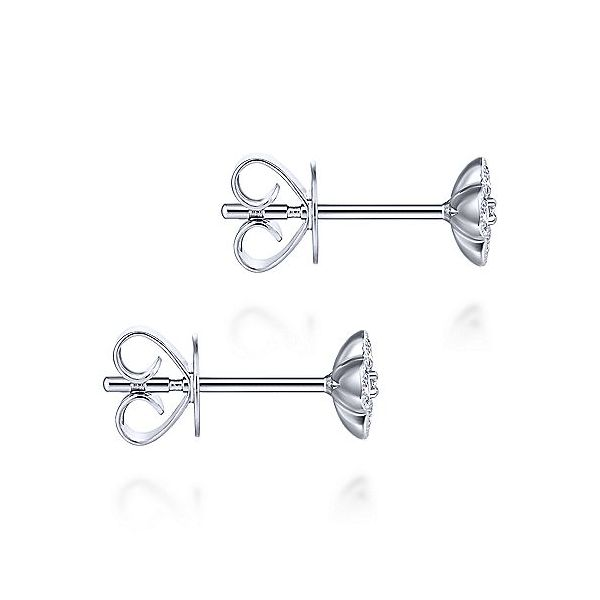 Gabriel & Co. Lusso Diamond Flower Stud Earrings, .25ctw Image 2 SVS Fine Jewelry Oceanside, NY