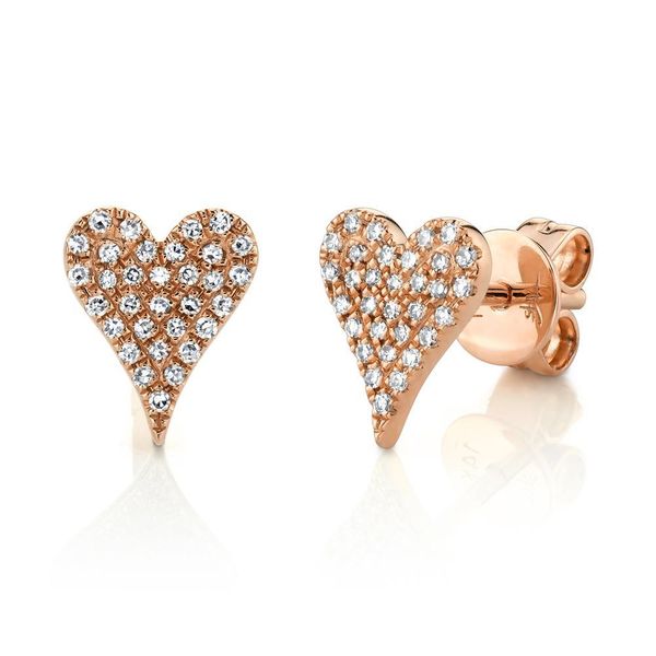 Shy Creation Amor Collection Diamond Heart Studs SVS Fine Jewelry Oceanside, NY