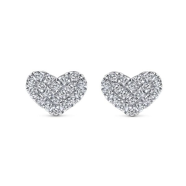 Gabriel & Co. Classic 14K White Gold Diamond Earrings SVS Fine Jewelry Oceanside, NY