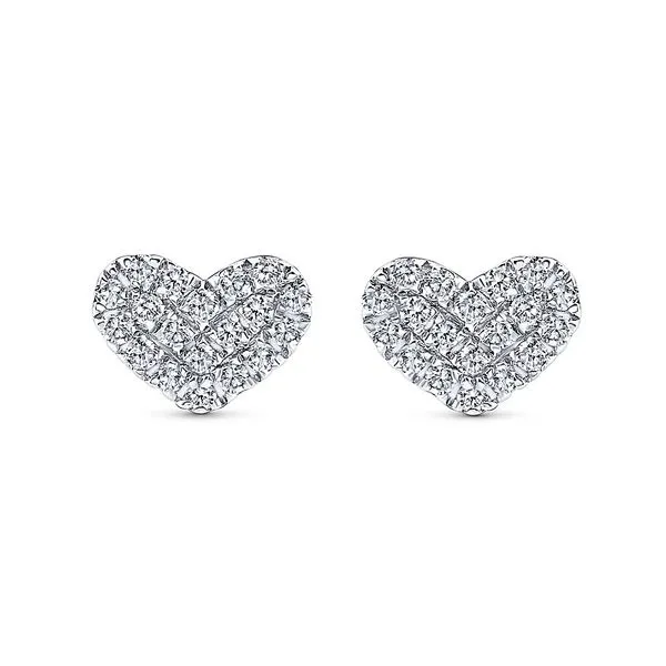 Gabriel & Co. Classic White Gold Diamond Earrings SVS Fine Jewelry Oceanside, NY