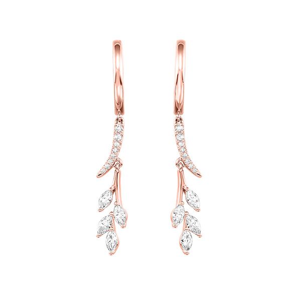 Diamond Floral Drop Earrings .50ctw SVS Fine Jewelry Oceanside, NY