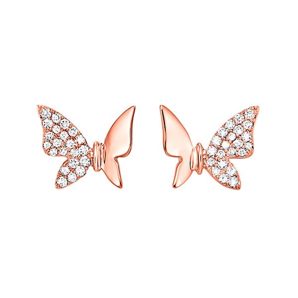 Diamond Butterfly Earrings SVS Fine Jewelry Oceanside, NY