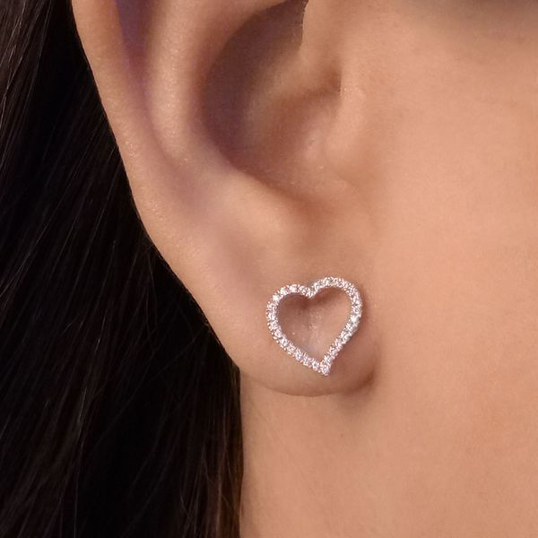 Ella Stein Take Heart Sterling Silver Stud Earrings Image 2 SVS Fine Jewelry Oceanside, NY