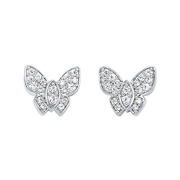 Diamond Butterfly Studs  - 1/5 ctw SVS Fine Jewelry Oceanside, NY