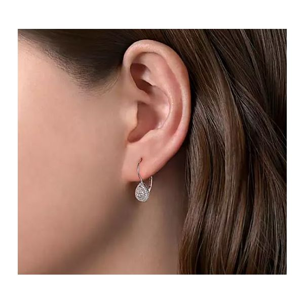 Gabriel & Co. Hampton White Gold Diamond Earrings Image 2 SVS Fine Jewelry Oceanside, NY