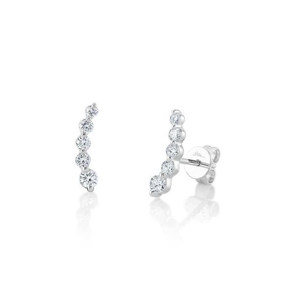 Shy Creation White Gold And Diamond Earrings SVS Fine Jewelry Oceanside, NY