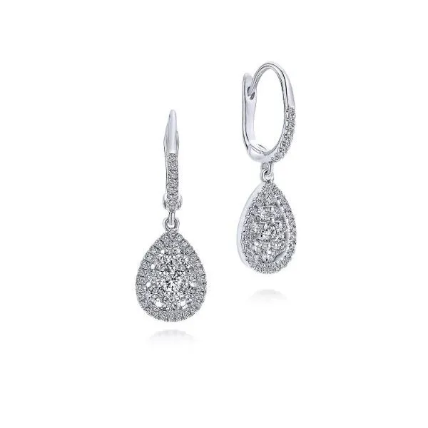 Gabriel & Co. Classic White Gold Diamond Earrings SVS Fine Jewelry Oceanside, NY
