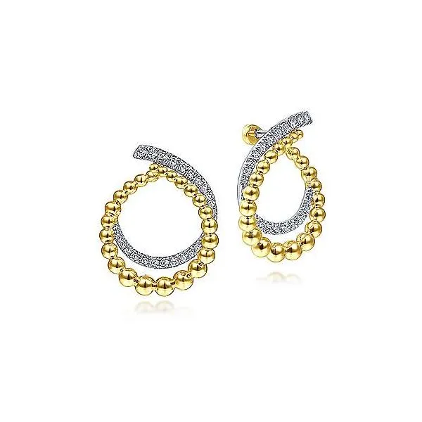 Gabriel Bujukan Yellow & White Gold Earrings SVS Fine Jewelry Oceanside, NY