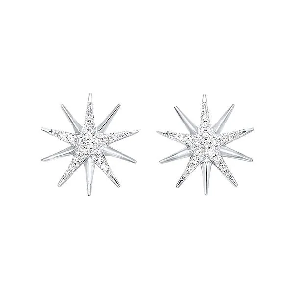 Diamond Starburst Earrings SVS Fine Jewelry Oceanside, NY