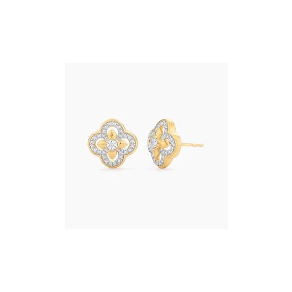 Ella Stein Contemporary Bloom Gold Plated Silver Earrings SVS Fine Jewelry Oceanside, NY