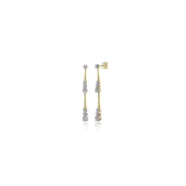 Gabriel & Co. Contemporary Yellow Gold Earrings SVS Fine Jewelry Oceanside, NY