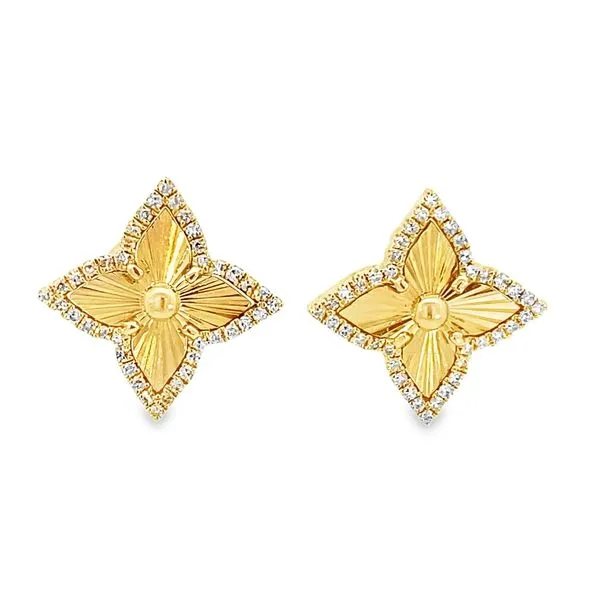 The Flower Collection Diamond Mirror Finish Studs SVS Fine Jewelry Oceanside, NY