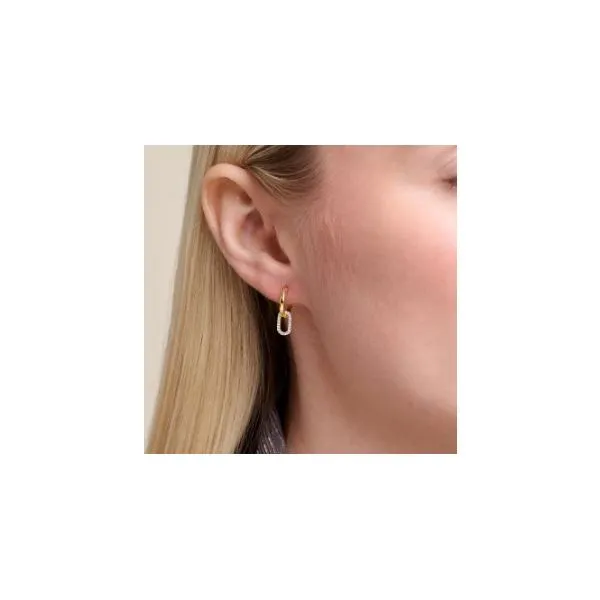 Lab Grown Diamond Yellow Gold Plated Drop Earrings, .20ctw Image 3 SVS Fine Jewelry Oceanside, NY