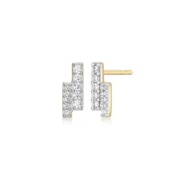 Lab Grown Diamond Yellow Gold Plated Earrings, .12ctw similar item image