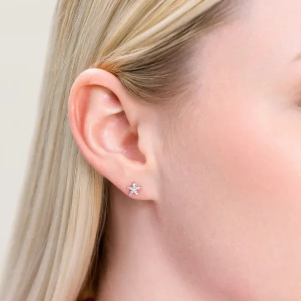 Lab Grown Diamond Starfish Studs, .11ctw Image 3 SVS Fine Jewelry Oceanside, NY