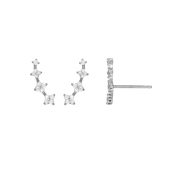 Lab Grown Diamond Ear Climber Earrings, .20ctw SVS Fine Jewelry Oceanside, NY