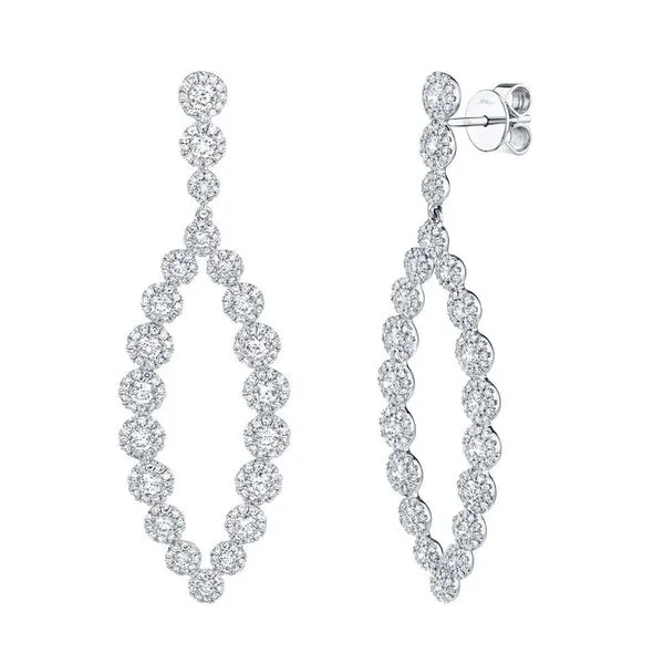 Shy Creation White Gold Diamond Earrings, 2.95Cttw