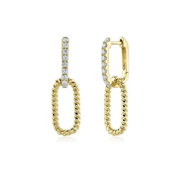 Shy Creation Yellow Gold Diamond Earrings