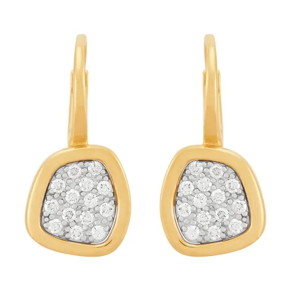 Yellow Gold & Diamond Earrings, 0.31Cttw SVS Fine Jewelry Oceanside, NY