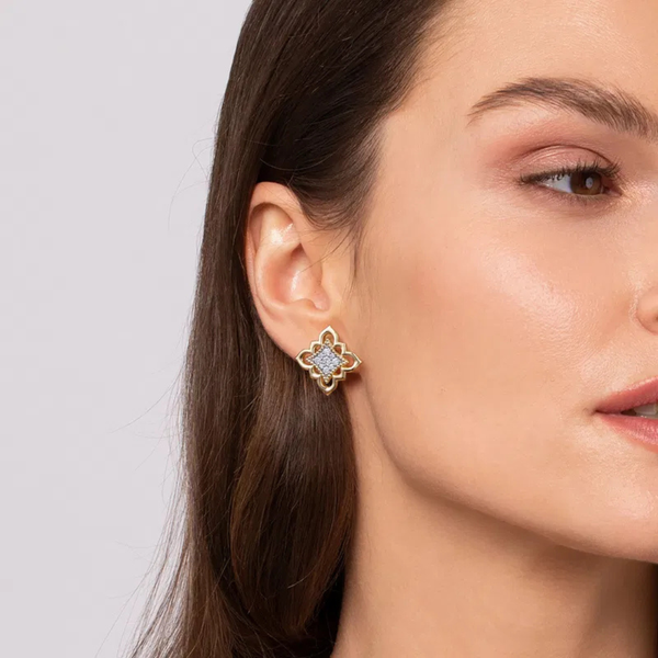 Gabriel Limited Fashion Yellow Gold Diamond Earrings Image 3 SVS Fine Jewelry Oceanside, NY